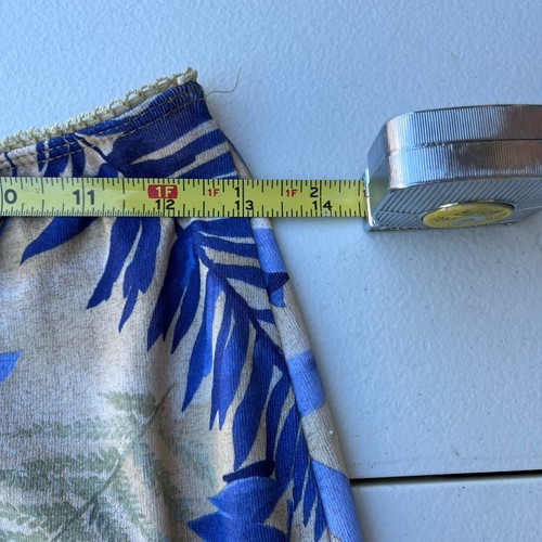 Y2K 90s 2 Piece Skirt & Tank Top Womens Floral 2000s Beige Blue Large L - Picture 9 of 11