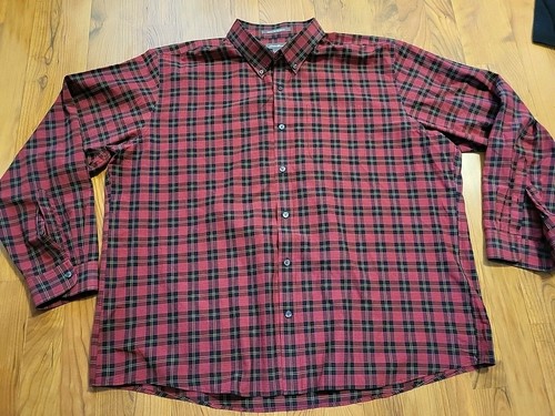 Eddie Bauer Wrinkle Free Relaxed Fit Shirt 2XL LS Tartan Plaid Button-Down 56" - Picture 4 of 8