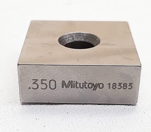 Mitutoyo 614204-531 Gage Block .350" Square Steel ASME Grade 0 18383