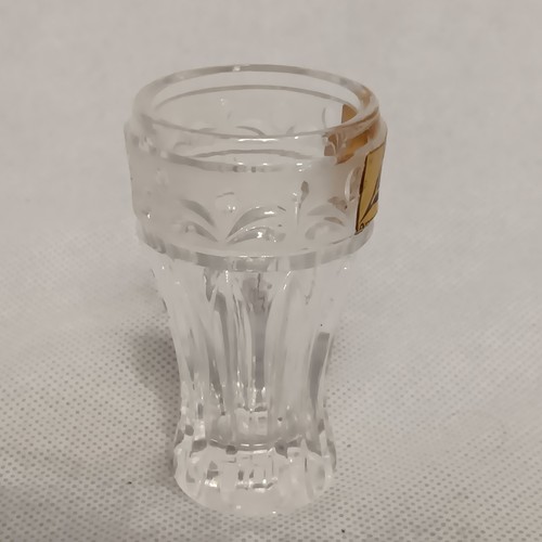 Annahutte Echt Bleikristall Toothpick Holder Vase 24% Lead Crystal West Germany - Picture 2 of 6