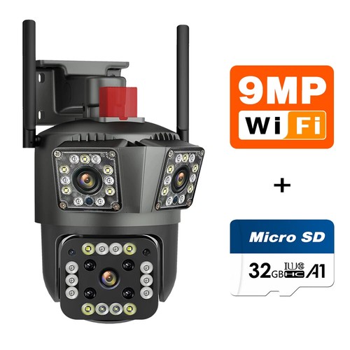 3 Lens 1080P WiFi IP Camera Wireless Outdoor 360° CCTV PTZ Home Security IR Cam - Picture 15 of 20