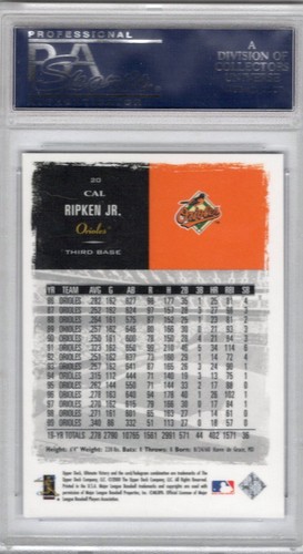 2000 Ultimate Victory Cal Ripken Jr. Baltimore Orioles #20 PSA 9 Blue Border - Picture 2 of 2