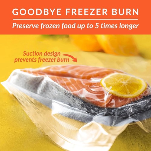 100 Vacuum Sealer Bags 8"X12" Quart Food Vac Storage for Food Saver, Seal a Meal - Picture 5 of 14