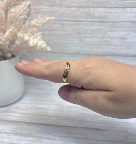 LeVian 14k Yellow 1/4cttw Champagne Nude Diamond Crossover Ring Size 9.25 - Picture 7 of 9