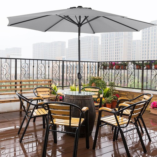 XLarge Shade 3M Round Garden Patio Sun Parasol Outdoor Umbrella With Crank Tilt - Picture 15 of 58