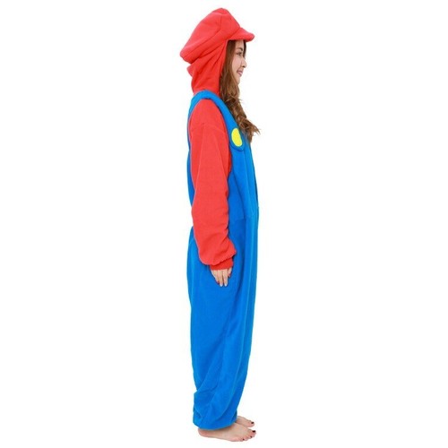SAZAC Super Mario Brothers Fleece Costume Unisex Cosplay Kigurumi Mario BAN225 - Picture 4 of 7