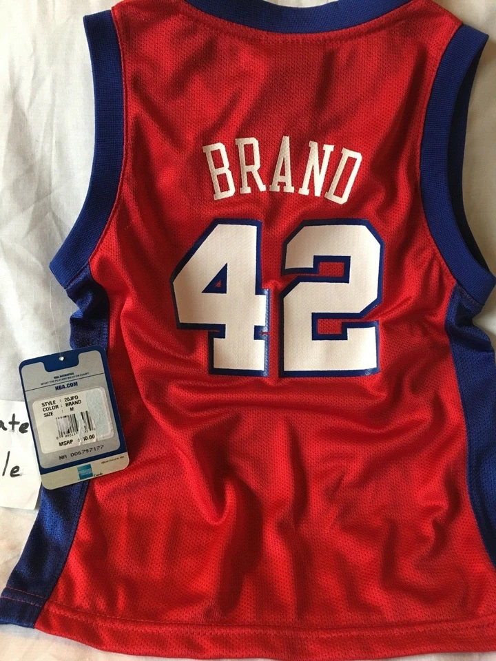 Camiseta Auténtica Marca Elton Los Angeles Clippers Roja Home Reebok NBA, Niños M Foto 2 de 4