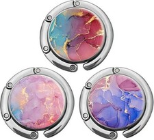 3 Pack Foldable Purse Hooks Handbag Hangers for Table Desk Dining Out Office