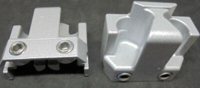 GU 966/200 Steuerteil  Steuerklotz l Zinkdruckguss silber f. 43 mm Laufschiene