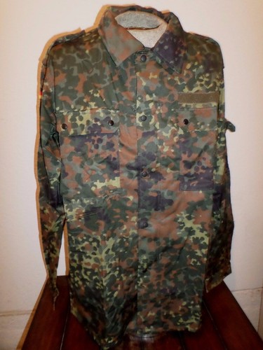 NEW GERMAN ARMY ISSUE FLECKTARN FLECK CAMOUFLAGE SHIRT/JACKET SIZE XL 48 REGULAR - Bild 12 von 12