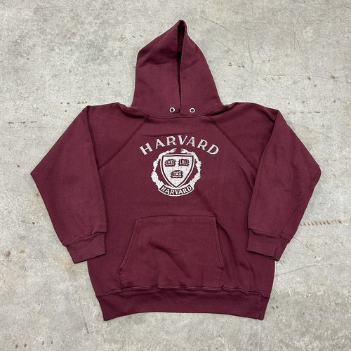 Vintage 70s 80s Champion Harvard University Hoodie Sweatshirt Adult Medium Rare