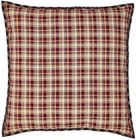 Rustic Euro Sham Red Cream Black Plaid Cotton 26" Floor Pillow Cover Beckham