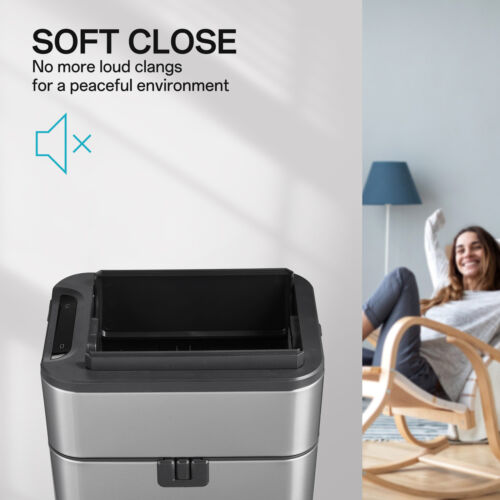 Trash Can Stainless Steel Kitchen Trash Can Automatic Touchless Free Garbage Can - Picture 6 of 14