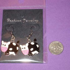 Animal Dangle Enamel Charm Earrings Handmade with Packaging - Select