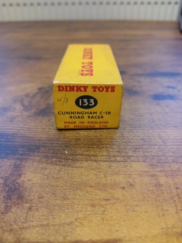 DINKY TOYS MECCANO #133 CUNNINGHAM C-5R SPORTS RACING CAR IN ORIGINAL BOX - Picture 12 of 13