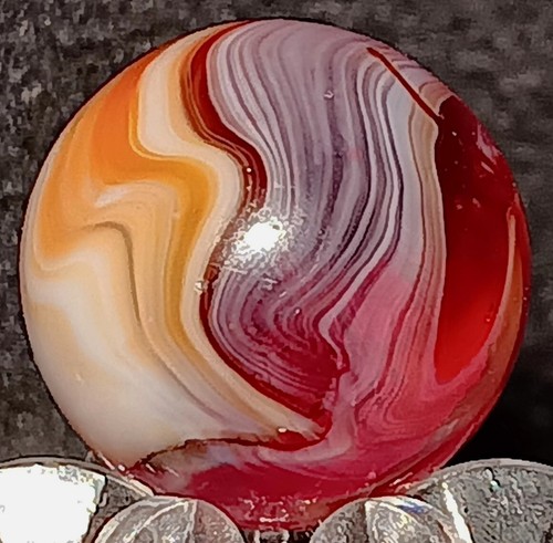 Antique Christensen Agate Electric Transparent Swirl Marble. .63" Mint+ - Picture 4 of 15