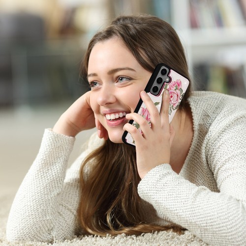 For Samsung Galaxy S25 Ultra|+ S25Edge S24 FE Leather Flower Print Wallet Case - 第 13/43 張圖片