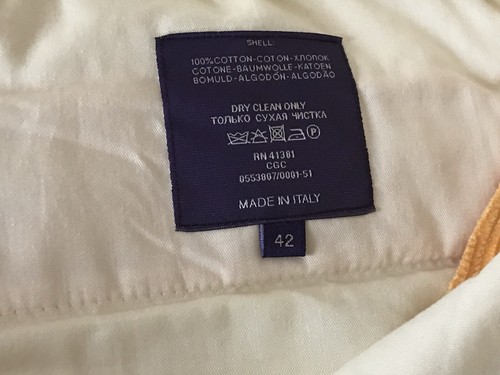 Ralph Lauren Etiqueta Púrpura | Pantalones de Pana Oro 11 Wale | W42 - Imagen 6 de 8