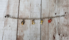 Disney Princess Charm Bracelet Ariel Cinderella Jasmine Belle Girls Dainty