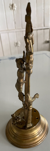 Crucifijo de Altar Religioso Cruz de Pie Arma Christi Jesús Núcleo Gótico Decoración De Colección - Imagen 8 de 15