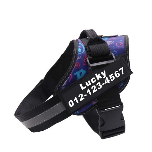 Personalised No Pull Dog Harness XXXS - XXL Small Medium Large Dogs Reflective - Picture 50 of 99