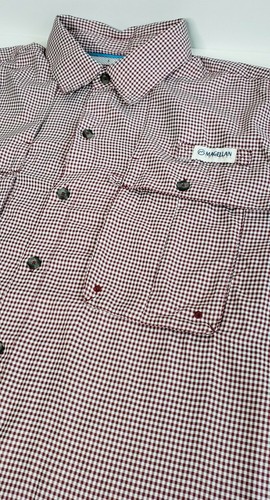 Magellan Outdoors Fish Gear Angler Fit Mag Wick Button Shirt Men's Large Check - Picture 4 of 12