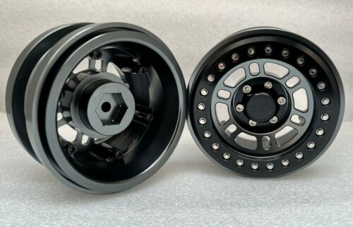 Pistola de rueda Dhawk CNC 2,9"" de aluminio color con anillo negro para axial 1/6 SCX6 - Imagen 2 de 5