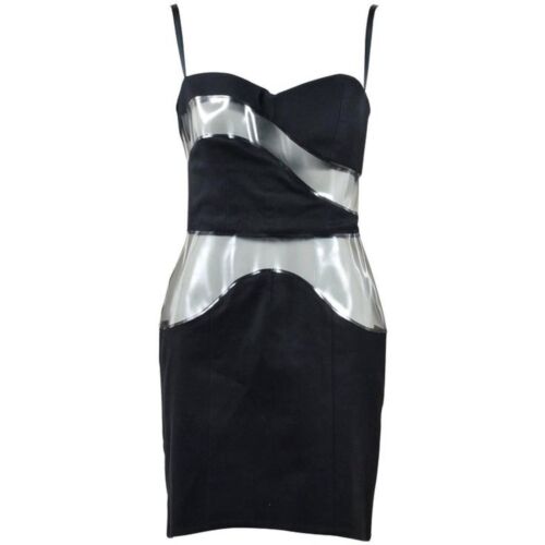 Dolce and Gabbana D&G Bustier PVC Cut Out Runway 2007 S Kleid Gr. IT42 UK10 US6