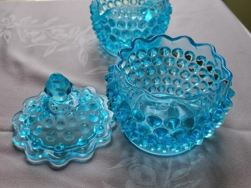 Crema per unghie e zucchero vintage Fenton blu rara - Foto 4 di 7