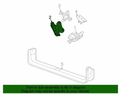 Aislador de soporte delantero izquierdo del lado del conductor Ford 00-05 Excursion 2C3Z6038AD fabricante de equipos originales nuevo Foto 2 de 2