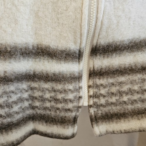 Cappotto ILGWU Union Made donna vintage lana zip avorio taglia 12/14 USA - Foto 4 di 16