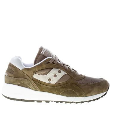 SAUCONY herren schuhe grün silber gewebe suede Shadow 6000