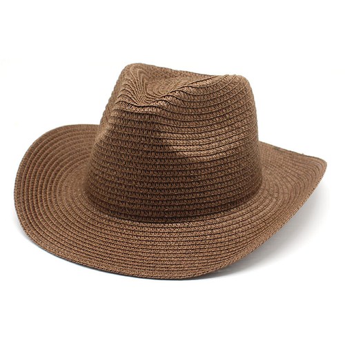 Cowboy straw hat western denim warped edge performance jazz hat beach hat - Picture 10 of 15