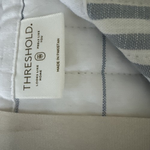 Threshold Wendedecke Baumwolle Streifen hellblau neu mit Etikett Queen AUSVERKAUFT - Bild 3 von 7