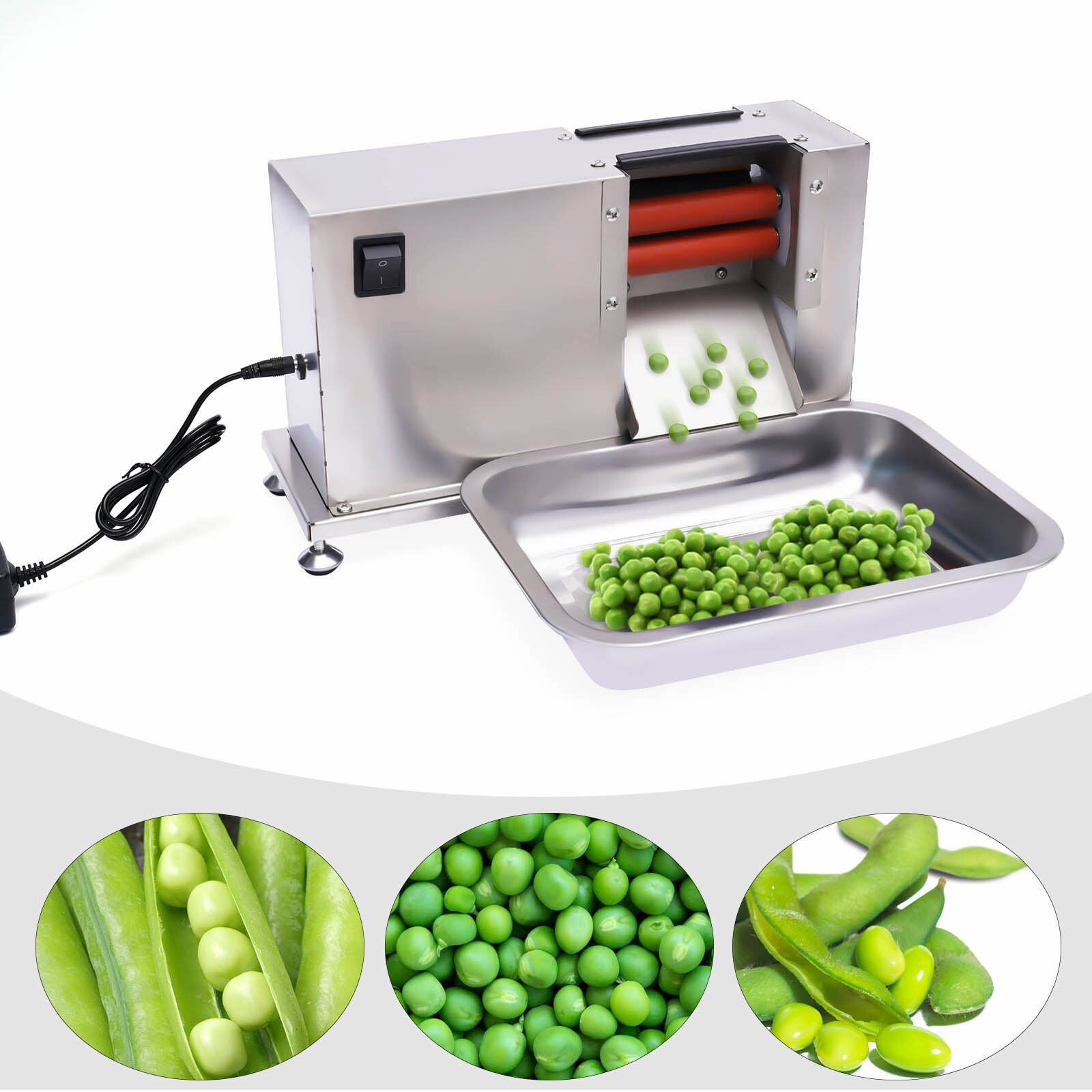 Commercial Electric Beans Sheller Semi-automatic Peeler Bean Pea Peeling Machine