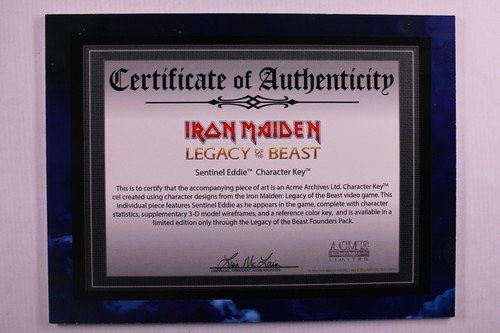 Iron Maiden LOTB Art Cell Official ACME Ltd Edition Sentinel Eddie Founders 2016 - Bild 5 von 15