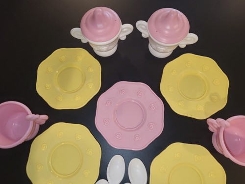 Little Tikes Elegant Tenderheart Tea Party Victorian Kitchen Dishes Utensils Pan - Picture 4 of 10