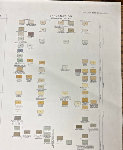1967 Vintage USGS Geological Map of Colorado VG+ Full Color Paper Wall Map - Picture 5 of 9