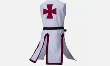 SALE Medieval Knight Surcoat Tabard White Hospitaller Historical Costume Tunic