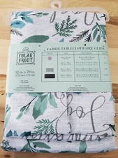 New Winter Wonder Lane Polar Frost Fabric Tablecloth Modern Farmhouse 52” X 70”