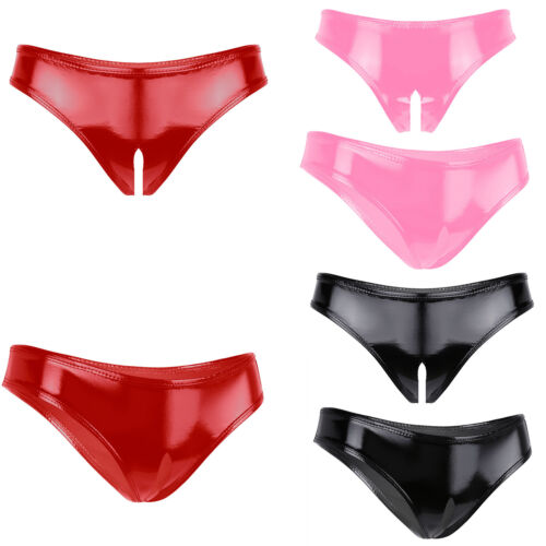 Mujeres Bragas Lencería Ropa Interior Aspecto Húmedo Calzoncillos Sexy Tanga Travieso - Imagen 2 de 48