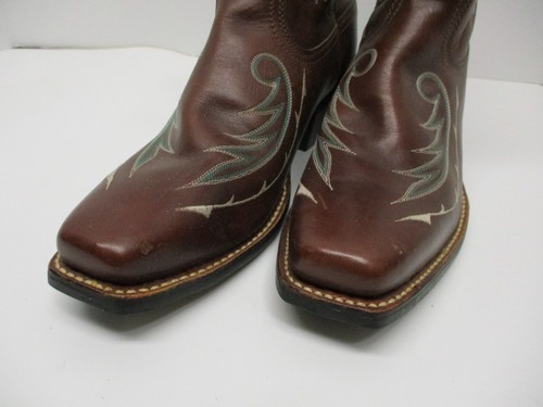 Ariat Marrón Moca Verde Puntera Cuadrada Mujer Leyenda Zarza Talla 10 B - ¡NUEVO! Nuevo con etiquetas - Imagen 7 de 13