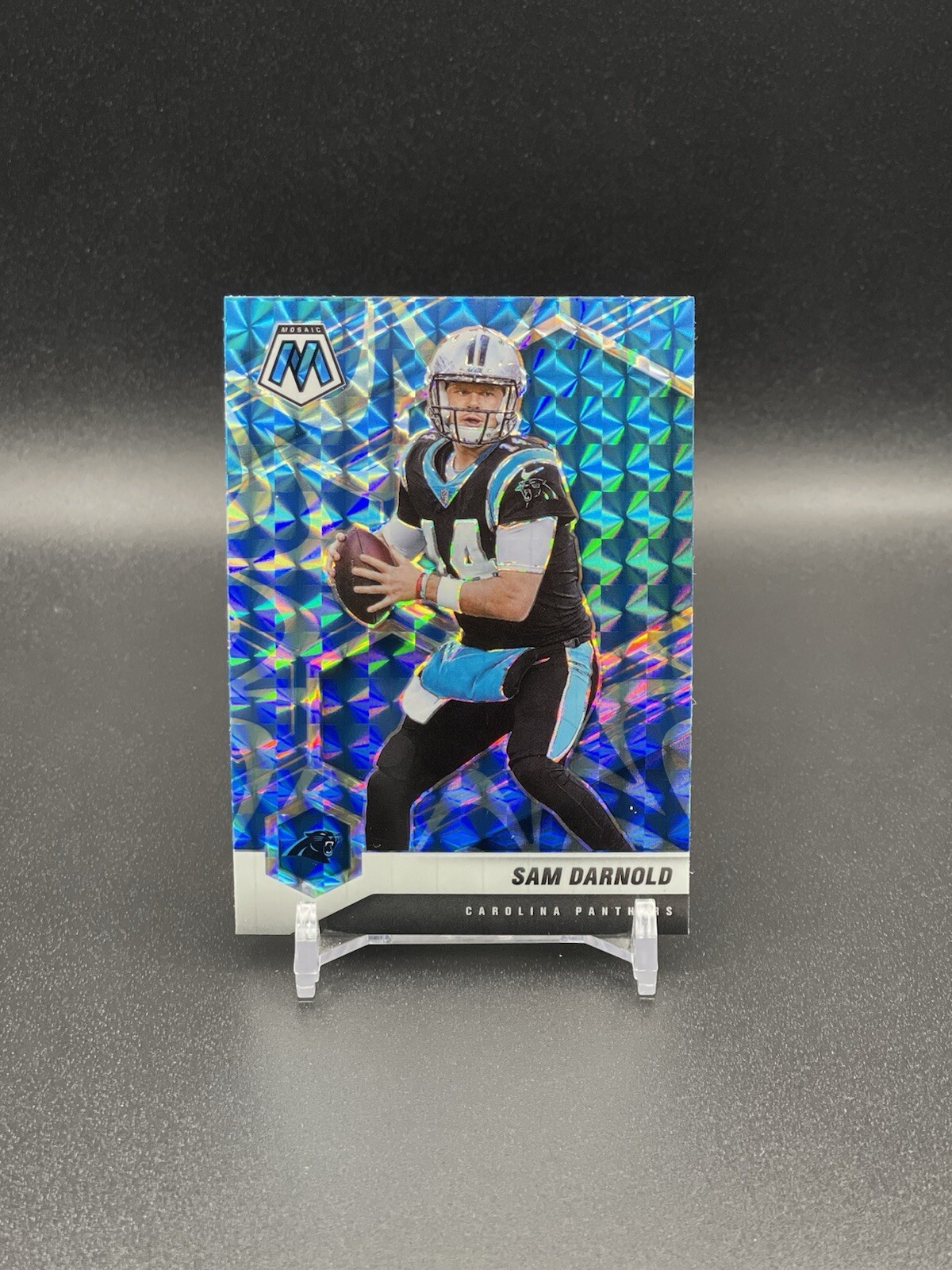 Sam Darnold 2021 Panini Mosaic Blue Reactive Prizm #155 Panthers Vikings NFL SP