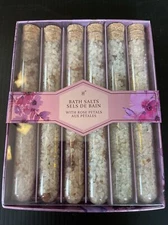 Bath Salts Set of 6 tubes Sels de Bain by Chrislie Measurable Difference New