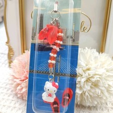 Hello Kitty Phone Strap Kitty Red Shoes Girl Charm Keychain Japan Vintage 2002