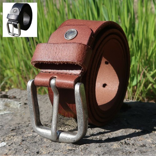 Zerfasso Ledergürtel hochwertiger Herren Gürtel 100% Büffelleder Vollrind Leder  - Picture 1 of 14