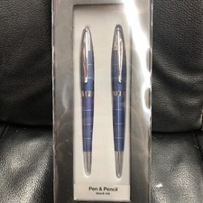 FORAY Ballpoint Pen Mechanical Pencil Set Sliver/Blue Christmas Gift S17