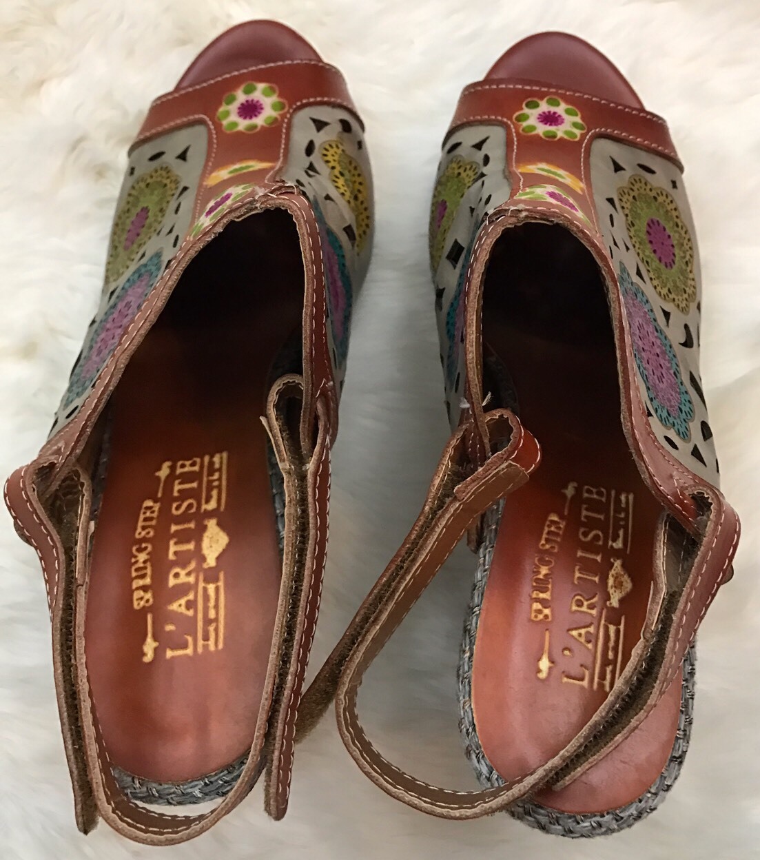 L'Artiste SPRING STEP Belen Heels Slingback Peep Toe QVC Sandals QVC Toe 42 10.5-11 978229 L'Artiste SPRING STEP Belen Heels Slingback Peep Toe QVC Sandals QVC Toe 42 10.5-11 978229