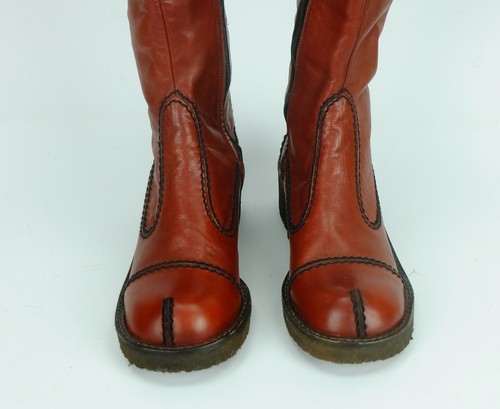 modello rosso scuro di garanzia gr '70 pelle anni 37 vintage a 37 5 Stivali in Da RxOUXSqZ