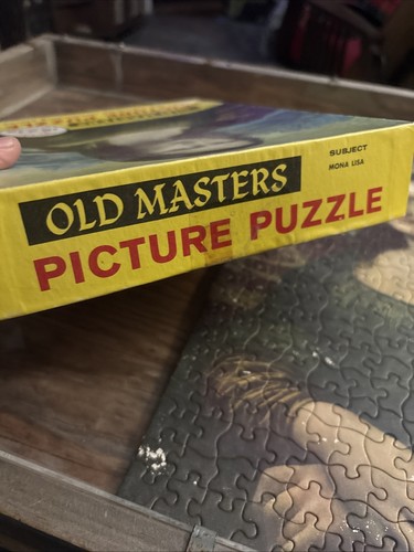 Vtg 1940’s TUCO Tripl-Thick OLD MASTERS Mona Lisa  Puzzle Complete - Picture 10 of 13